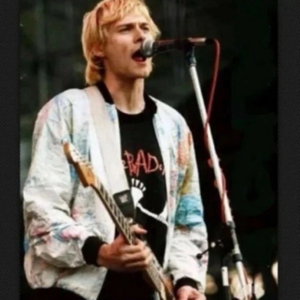 LESLIE JORDAN Tyvek Vintage Cobain Nirvana Nylon Blueprint Bomber Jacket M’s XXL